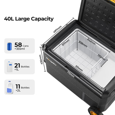 BougeRV CRS 42QT 12 Volt Portable Car Fridge